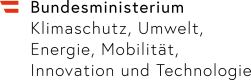 Logo Bundesministerium für Klimaschutz, Umwelt, Energie, Mobilität, Innovation und Technologie