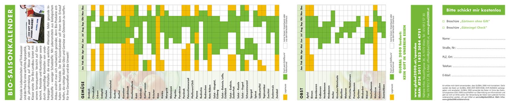 GLOBAL 2000 Biosaisonkalender