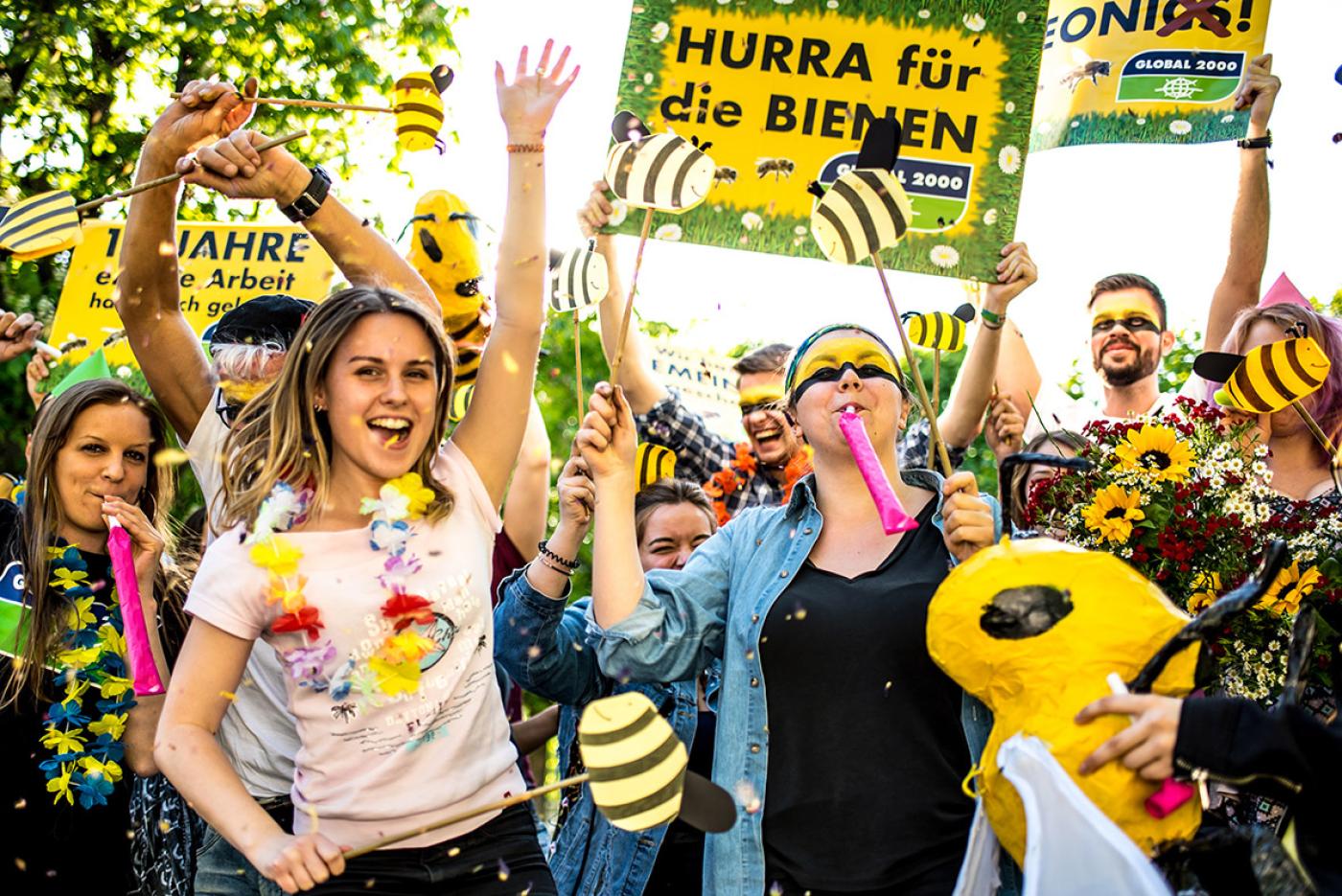 GLOBAL 2000 Aktive Jubeln zum Neonics-Verbot