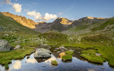 Portrait der Alpenlandschaft im Oetztal