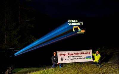 Beameraktion beim Gepatsch-Speicher im Kaunertal.