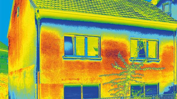 Thermografisches Bild von einem Haus